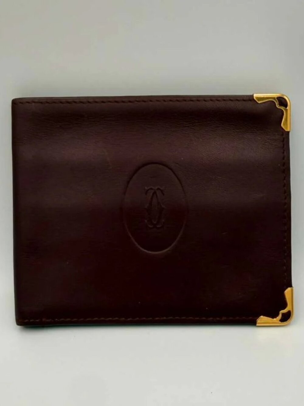 Cartier Must De Cartier Bifold Wallet Burgundy Leather